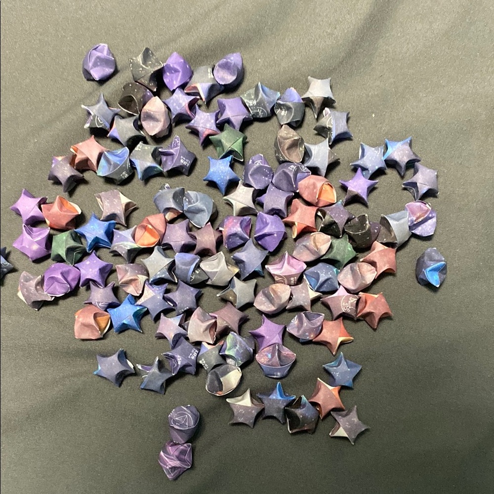 100 pieces Colorful Origami Star Set